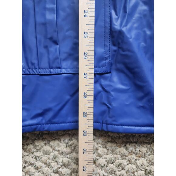 TOTES Classic Flannel Lined Raincoat Large Blue - Picture 3 of 6